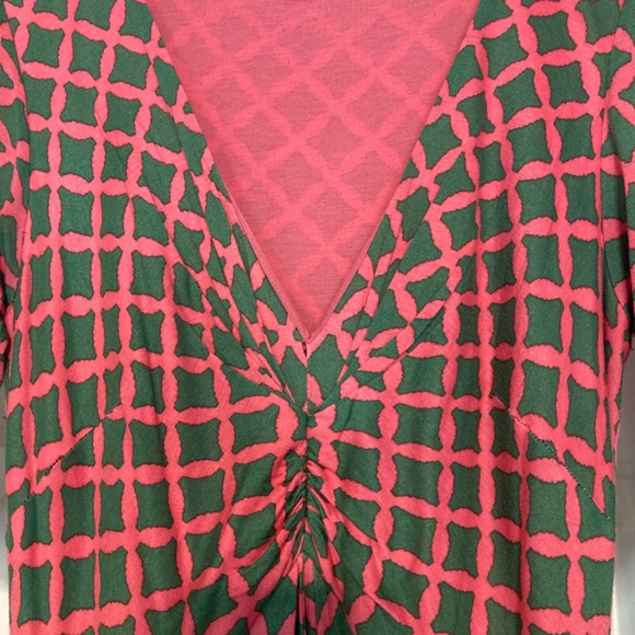 Boden 3/4 Sleeve V-Neck Dress - size 4 R - Picture 3 of 5